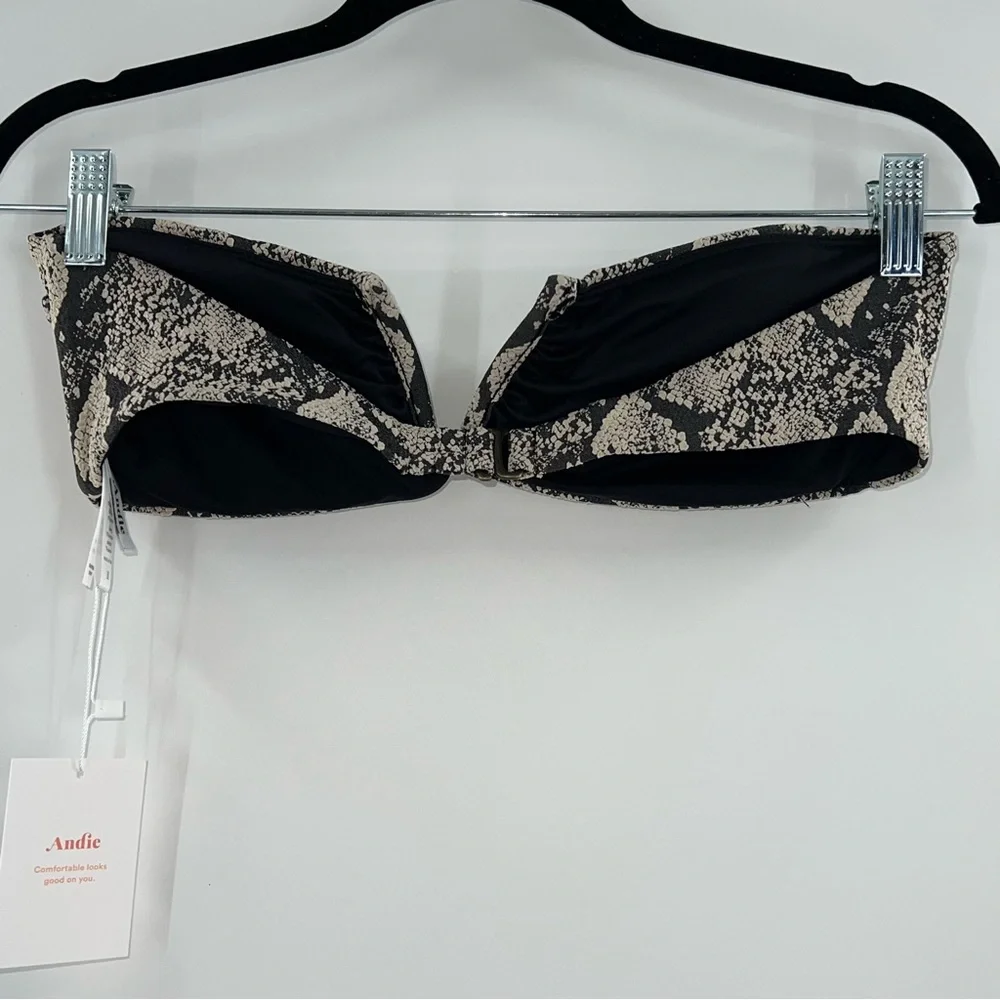 Andie Swim NWT Scala Bikini Top in Snake size Medium